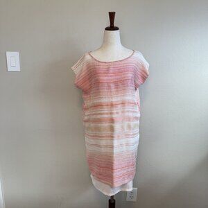 Hatch Pink White Striped Summer Maternity Dress